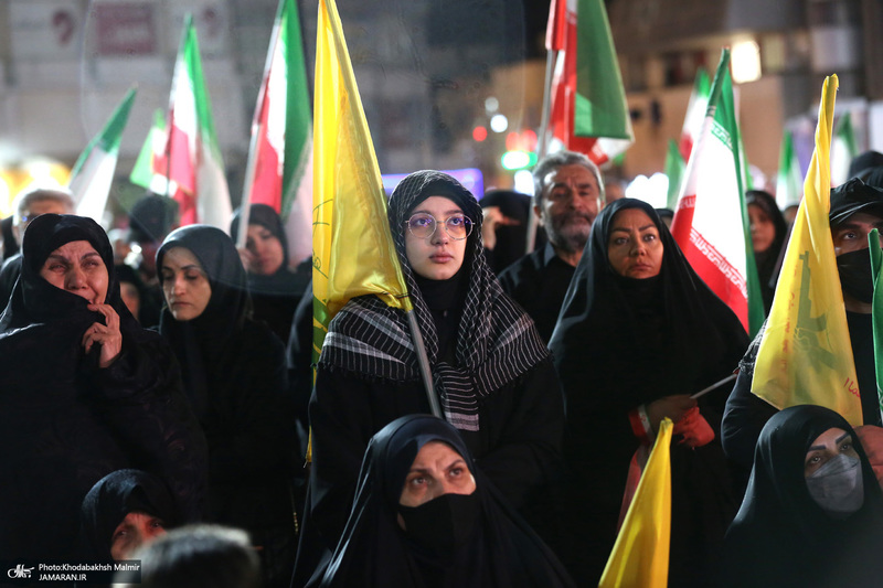 چهل و چهارمین شب اجتماع پرشور مردم در صادقیه