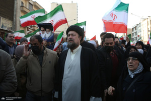 حضور سید حسن خمینی در اجتماع بزرگ مردم تهران