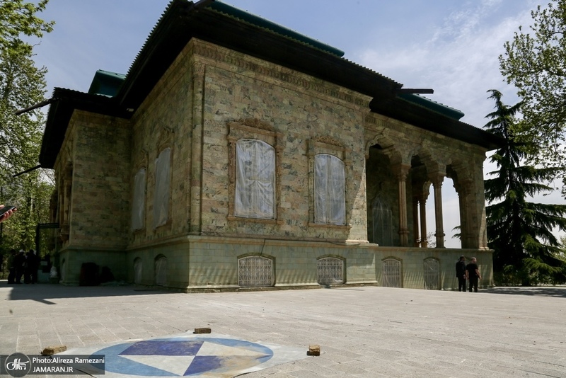 خسارات برجاى مانده از جنگ رمضان در كاخ سعد آباد