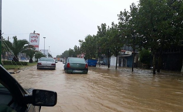 بارش شدید باران باعث آبگرفتگی شهرهای مازندران شد