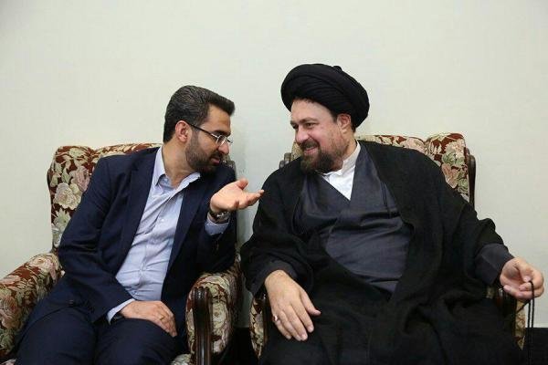 محمد جواد آذر جهرمی با سیدحسن خمینی دیدار کرد