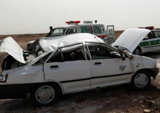 واژگونی پراید در جاده قزوین-بویین زهرا پنج مصدوم به جا گذاشت