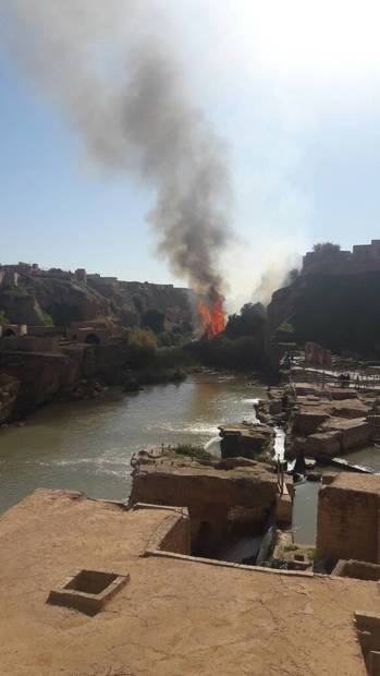 باغ خان شوشتر از جمله آثار ثبت ملی آتش گرفت