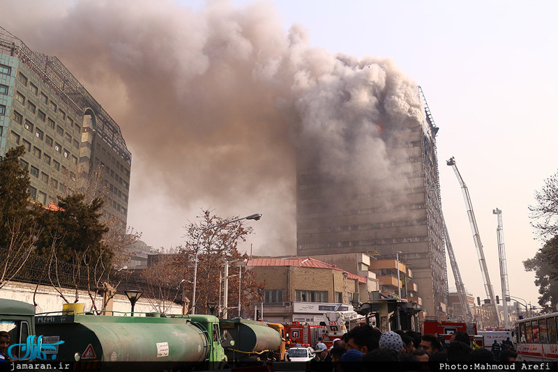 آتش سوزی گسترده در ساختمان پلاسکو 