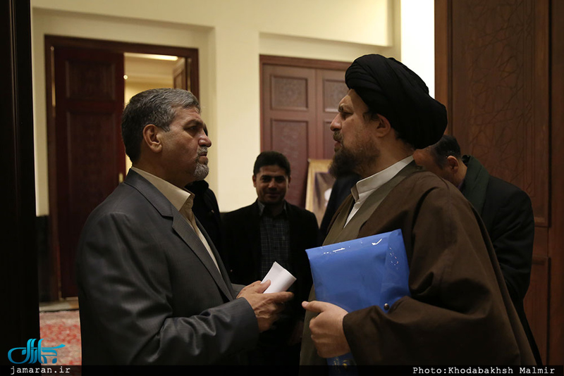 دیدار دبیر کل و اعضای حزب مردم سالاری با سید حسن خمینی