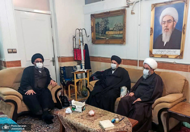 حضور سید حسن خمینی در بیت آیت الله العظمی فاضل لنکرانی(ره)