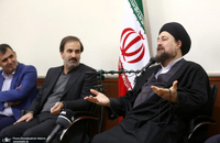 دیدارمدیران و جمعی از اعضای تحریه موسسه مطبوعاتی ایران و خبرگزاری ایرنا با سید حسن خمینی