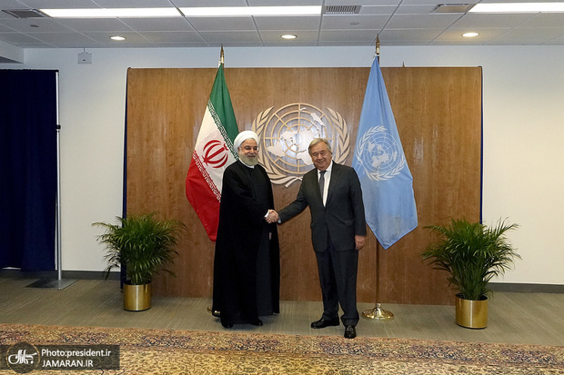 روحانی در دیدار دبیر کل سازمان ملل: ابتکار صلح هرمز اقدامی جدی برای همکاری سازمان ملل در امنیت آفرینی منطقه ای است
