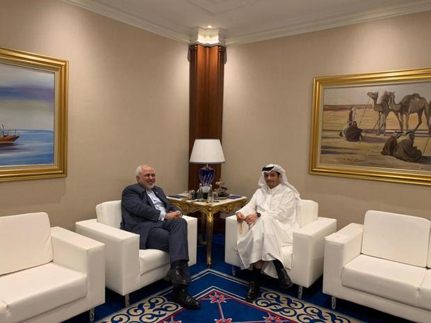 دیدار و گفتگوی وزرای امور خارجه جمهوری اسلامی ایران  و قطر 