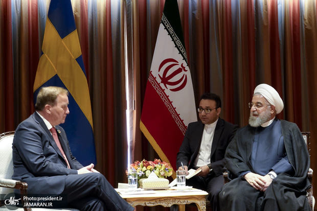 رایزنی رئیس‌جمهور روحانی با نخست‌وزیر سوئد در خصوص مهمترین مسائل دو جانبه، منطقه‌ای و بین‌المللی