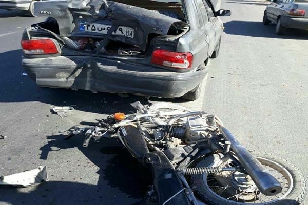کشته شدن راکب موتور سوار بر اثر تصادف در قزوین