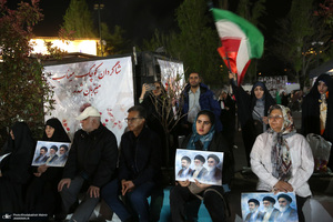 پنجاه و پنجمین شب اجتماع پر شور مردم در میدان تجریش