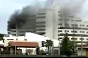 مجتمع اقامتی بانک مرکزی در نوشهر دچار حریق شد  یک نفر درگذشت