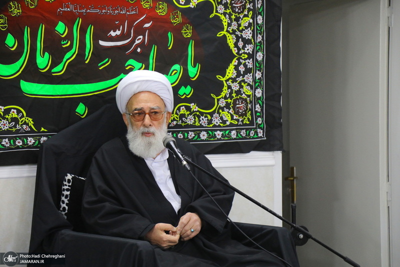 عزاداری شهادت حضرت فاطمه (س) در بیت آیت الله دوستی زنجانی‎