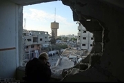 حمله رژیم صهیونیستی به ساختمان تلویزیون الاقصی در غزه‎ + عکس