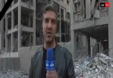  بغض خبرنگار صداوسیما هنگام روایت جنایت آمریکایی-صهیونی در شرق تهران: ۳ ساختمان مسکونی کاملاً از بین رفته و پیکر چندین کودک از آن‌ها خارج شده