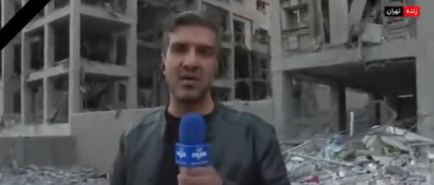  بغض خبرنگار صداوسیما هنگام روایت جنایت آمریکایی-صهیونی در شرق تهران: ۳ ساختمان مسکونی کاملاً از بین رفته و پیکر چندین کودک از آن‌ها خارج شده