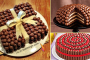 ایده هایی برای تزیین کیک با شکلات، ماکارون رنگی و اسمارتیز+ عکس