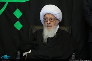 پیاده روی آیت الله العظمی وحید خراسانی به سمت حرم حضرت معصومه(س)