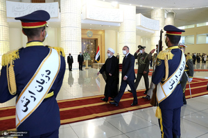 استقبال رسمی روحانی از نخست وزیر عراق