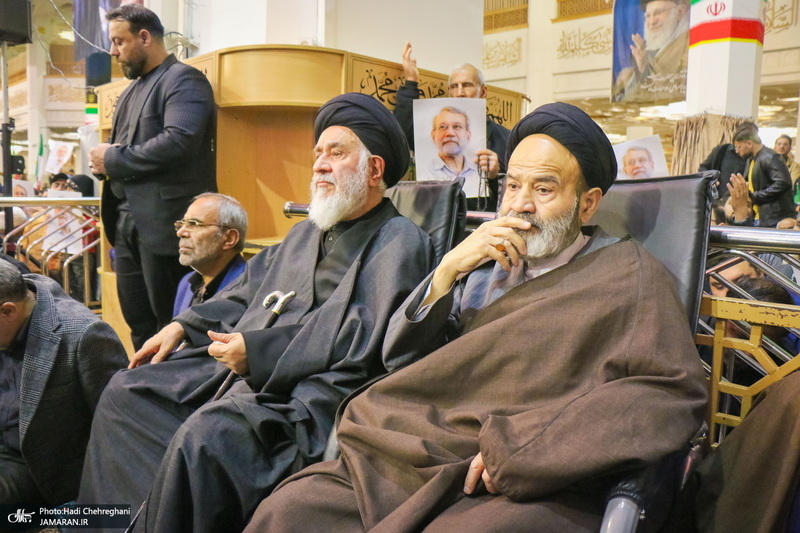 مراسم استقبال و وداع با پیکر مطهر شهید علی لاریجانی در قم