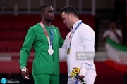 واکنش ورزشکار عربستانی بعد از اخراج مقابل گنج زاده