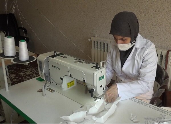 تشکیل قرارگاه جهادی مکتب الزهرا(س) مرکزی برای تولید ماسک بهداشتی