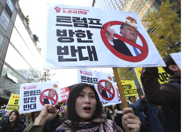 تظاهرات ضدترامپ در سئول+ تصاویر
