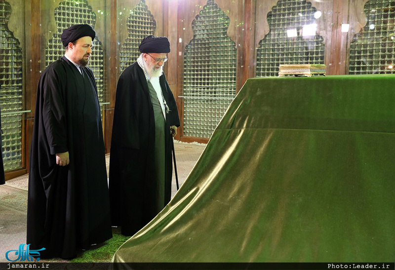 حضور رهبر معظم انقلاب در مرقد مطهر امام راحل و گلزار شهدای بهشت زهرا