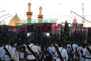 عزاداری قبیله بنی عامر در بین الحرمین در آستانه روز اربعین