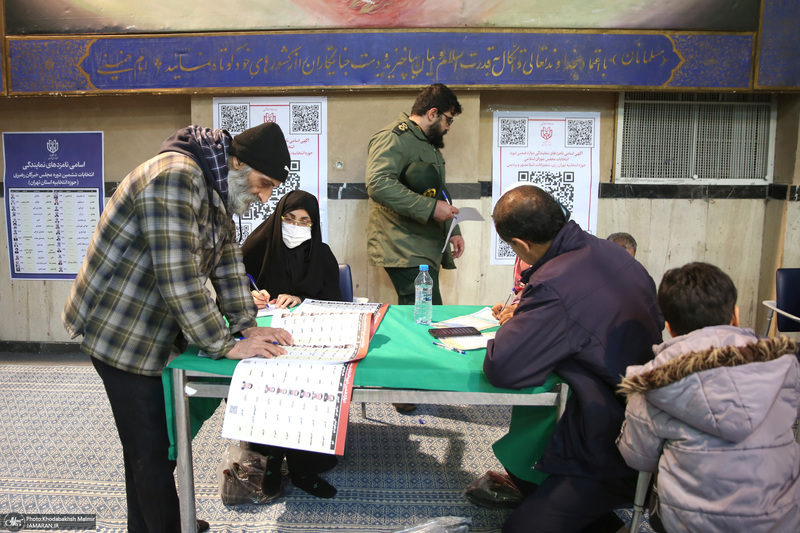 حضور سید یاسر خمینی در  انتخابات مجلس شورای اسلامی و مجلس خبرگان رهبری
