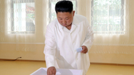 رهبر کره شمالی پای صندوق رأی+عکس