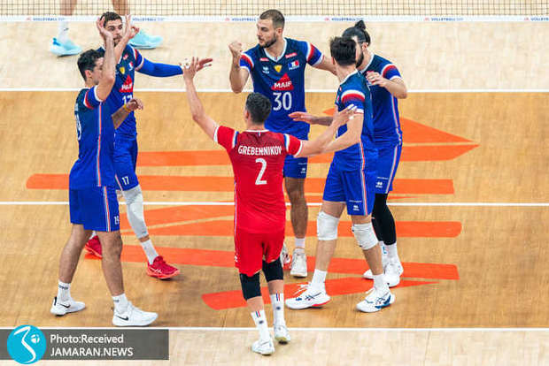 گزارش تصویری برد یک طرفه فرانسه مقابل ایران در لیگ ملت های والیبال