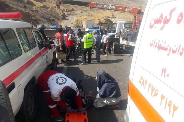 تصادف در آزادراه قزوین - رشت ۲ کشته برجای گذاشت