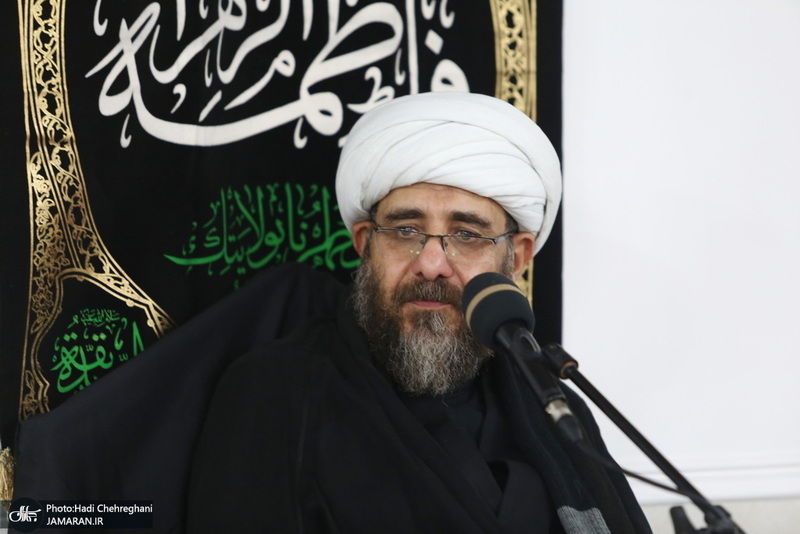 عزاداری شهادت حضرت فاطمه(س) در بیت آیت الله دوستی زنجانی با حضور سید حسن خمینی