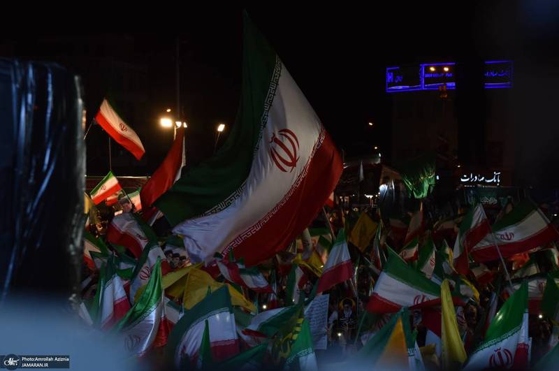 پنجاه و هشتمین اجتماع پر شور مردم در میدان انقلاب