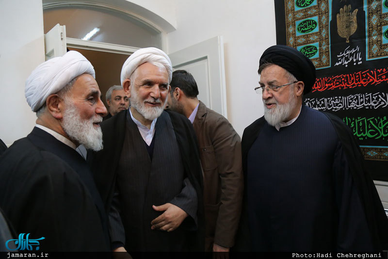 حضور سید حسن خمینی در منزل مرحوم حاج شيخ محمد حسن قرهى(ره)