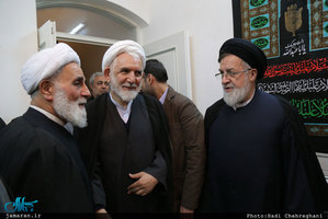 حضور سید حسن خمینی در منزل مرحوم حاج شيخ محمد حسن قرهى(ره)