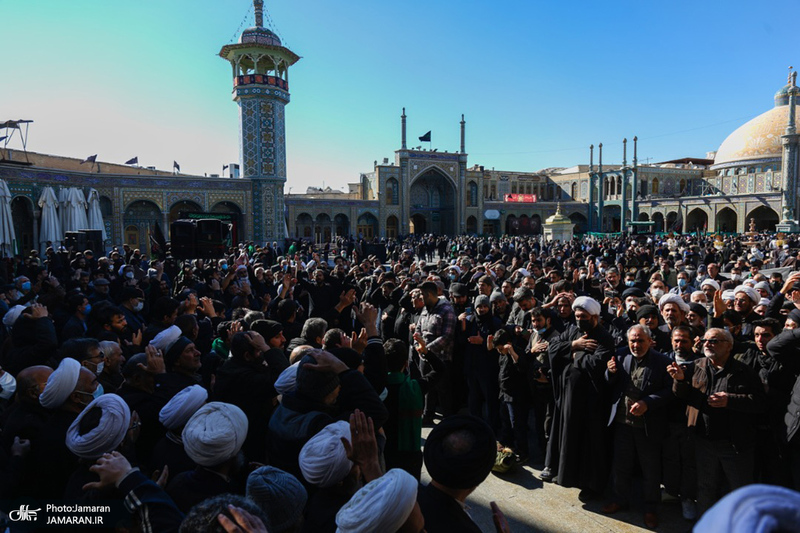 دسته عزاداران فاطمی به دعوت آیت الله العظمی صافی گلپایگانی