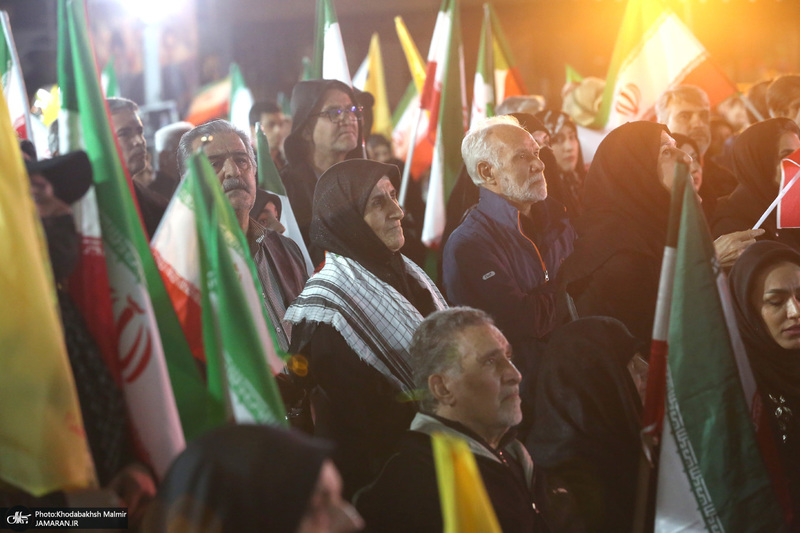 چهل و چهارمین شب اجتماع پرشور مردم در صادقیه