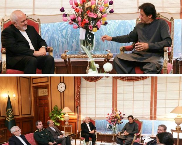 دیدار عمران خان و ظریف در خصوص سربازان ربوده شده