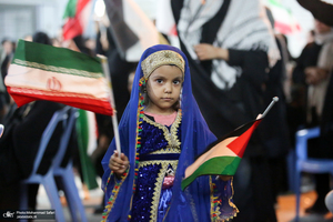 اجتماع عشایر فسا در حمایت از رزمندگان جبهه ی مقابله با دشمن آمریکایی - صهیونی