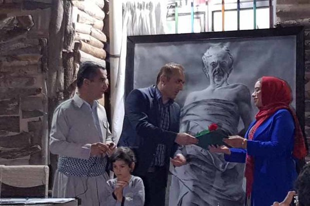 تابلو نقاشی هژار در پیرانشهر رونمایی شد