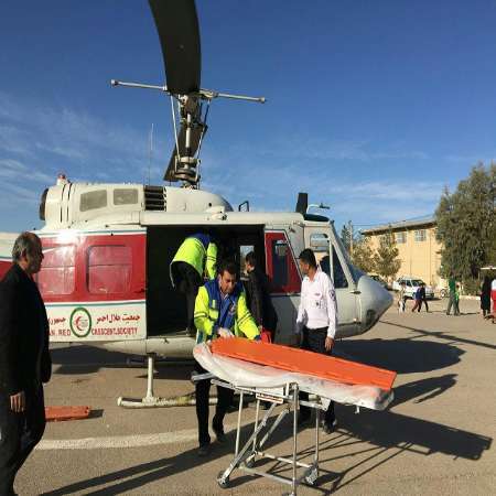 برای نخستین بار دو بیمارقلبی بوسیله بالگرد از ابرکوه به یزد منتقل شدند