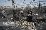 دلیل آتش سوزی بازارچه گلشهر چه بود؟ + عکس