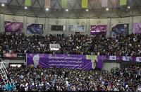 حضور حجت الاسلام حسن روحانی در جمع مردم ارومیه