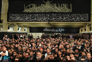 اولین شب مراسم عزاداری حضرت اباعبدالله الحسین(ع) با حضور رهبر معظم انقلاب