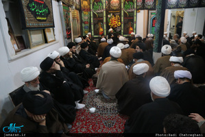مراسم عزادارى شهادت حضرت فاطمه زهرا(س) در بيت آيت الله دوستى زنجانى