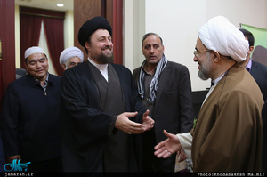 حاشیه دیدار جمعی از میهمانان کنفرانس وحدت اسلامی با سید حسن خمینی