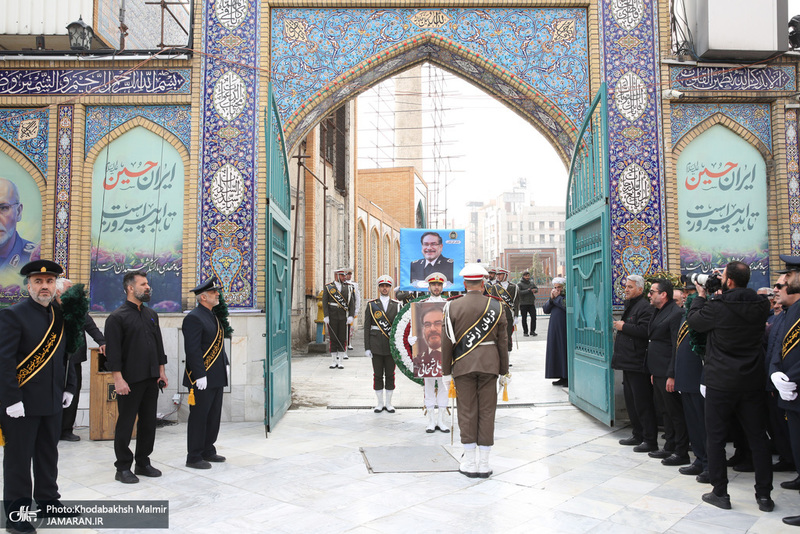 مراسم تشييع شهيد درياسالار علی شمخانی در امام زاده صالح (ع)